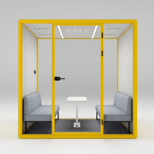 HongYe Office Pods en jaune clair pour les réunions de 5 personnes