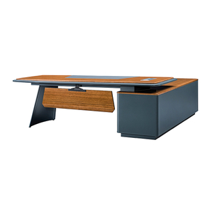 Bureau de direction de bureau en bois moderne de luxe avec tiroirs