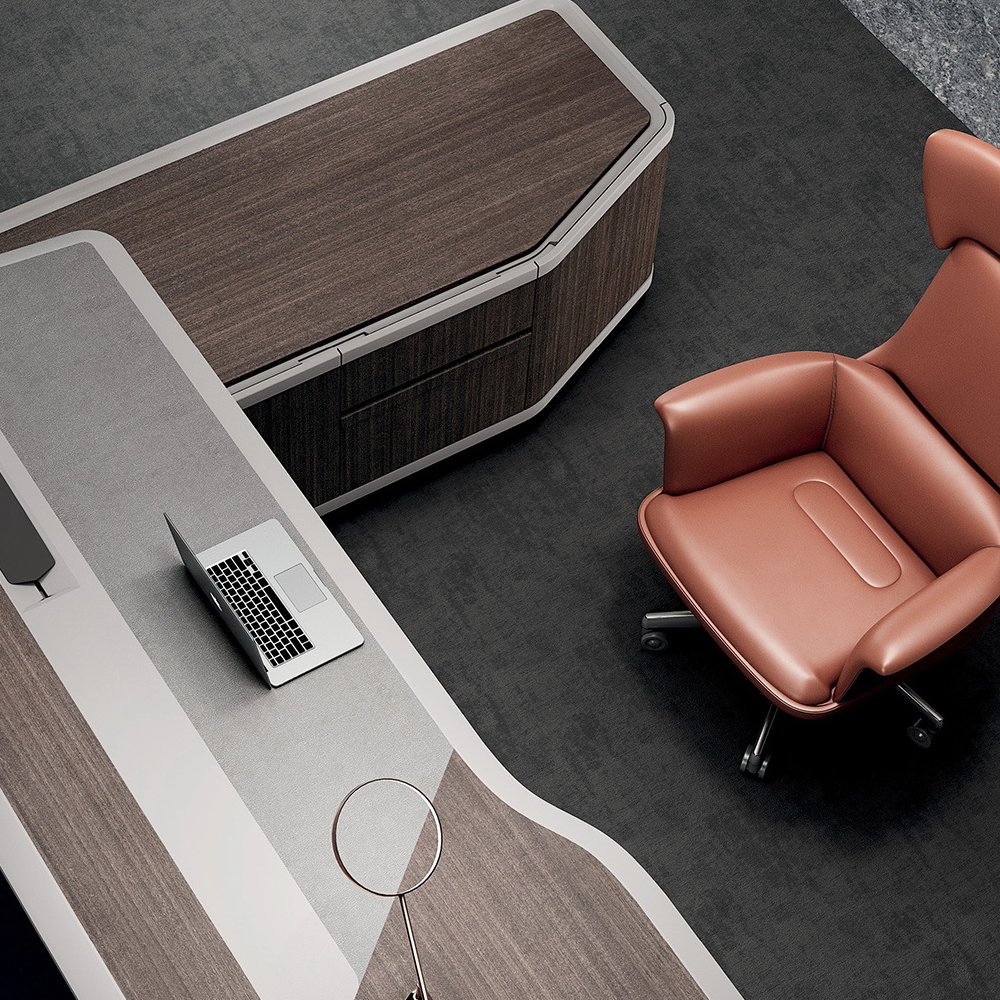 JUEDU MADDISON Chaise de bureau en cuir Chaise pivotante ergonomique de luxe