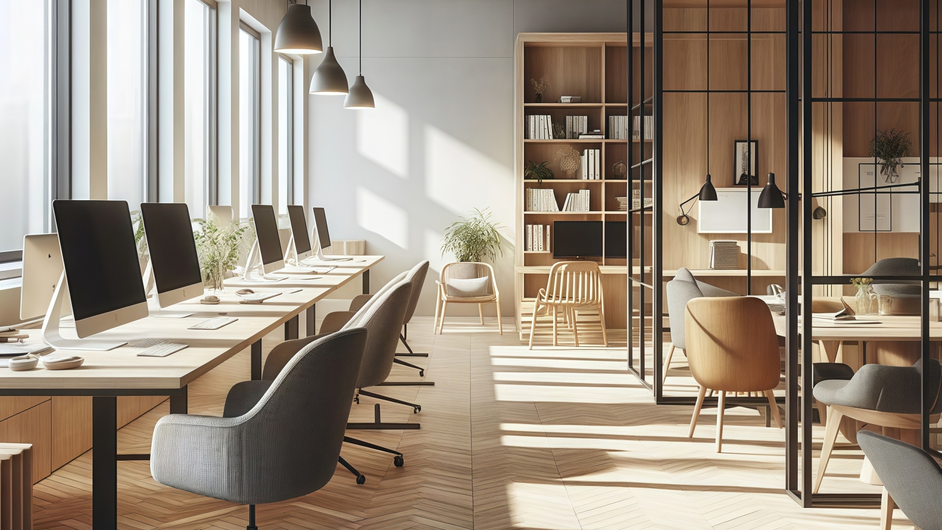 Conception de bureau scandinave