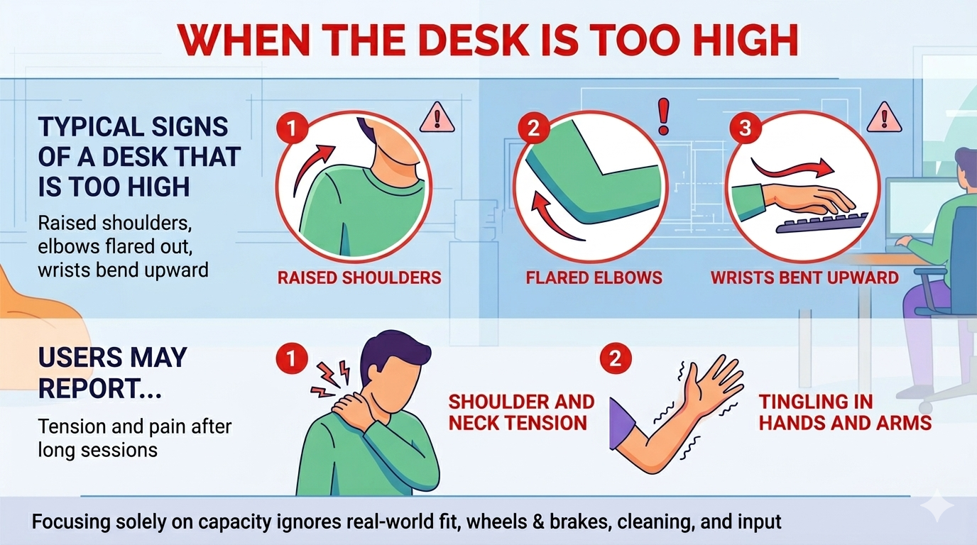 When the desk is too high Quand le bureau est trop haut