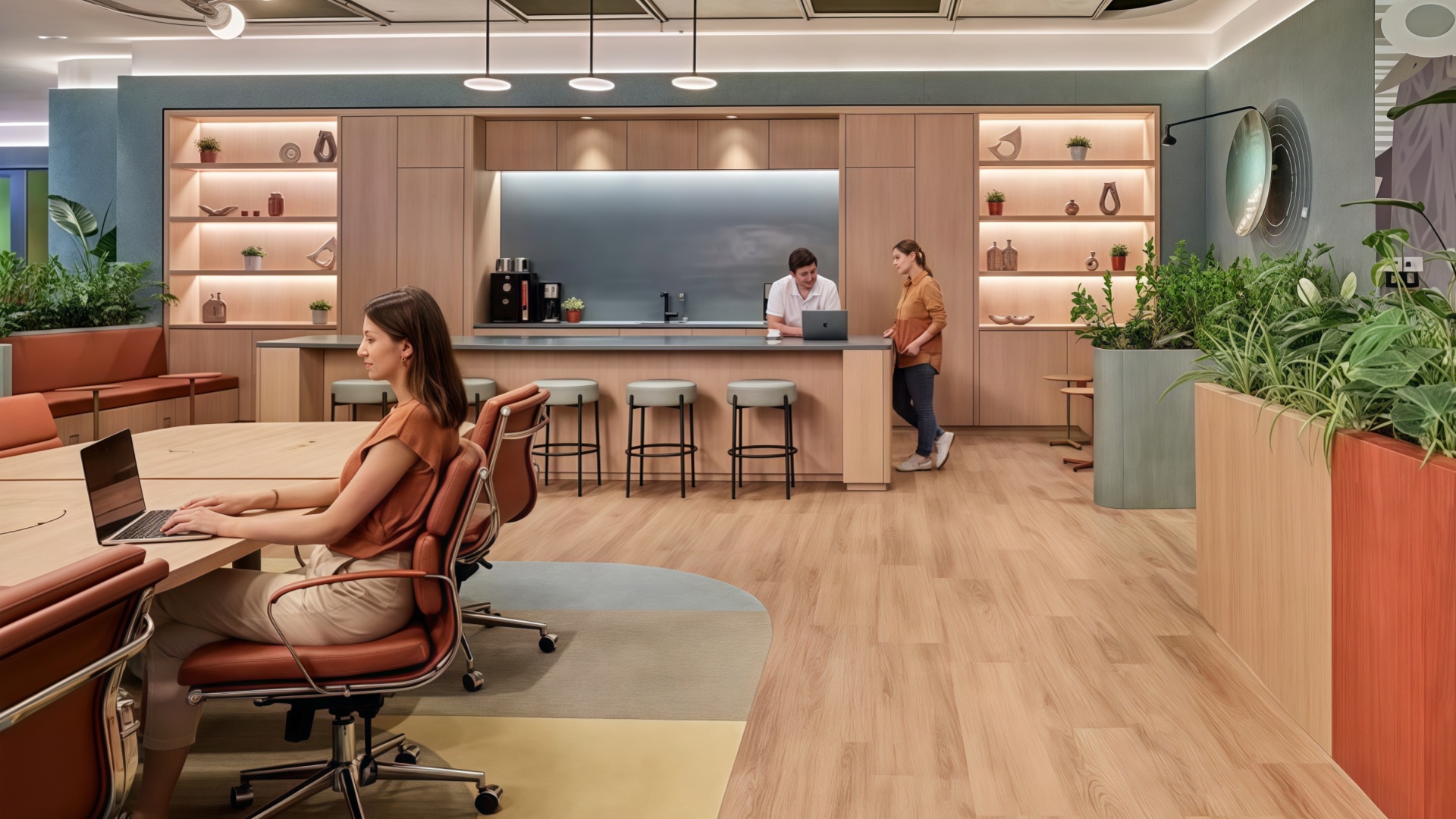 co-working office design conception de bureau de coworking