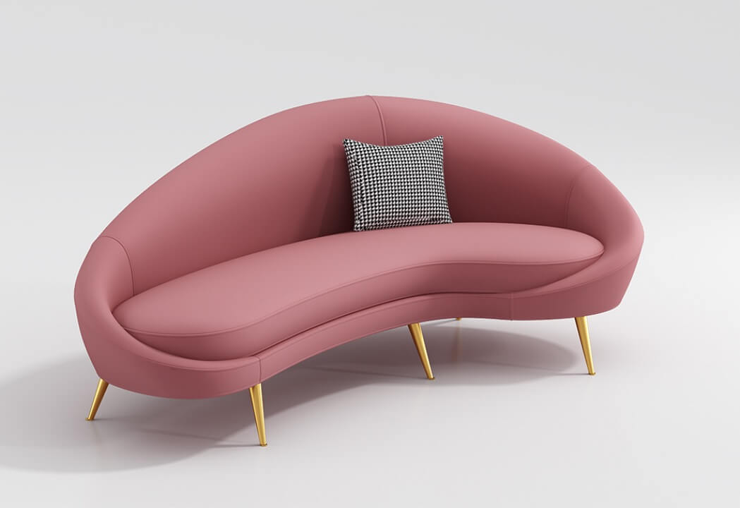 Canapé de salon modulaire confortable en cuir