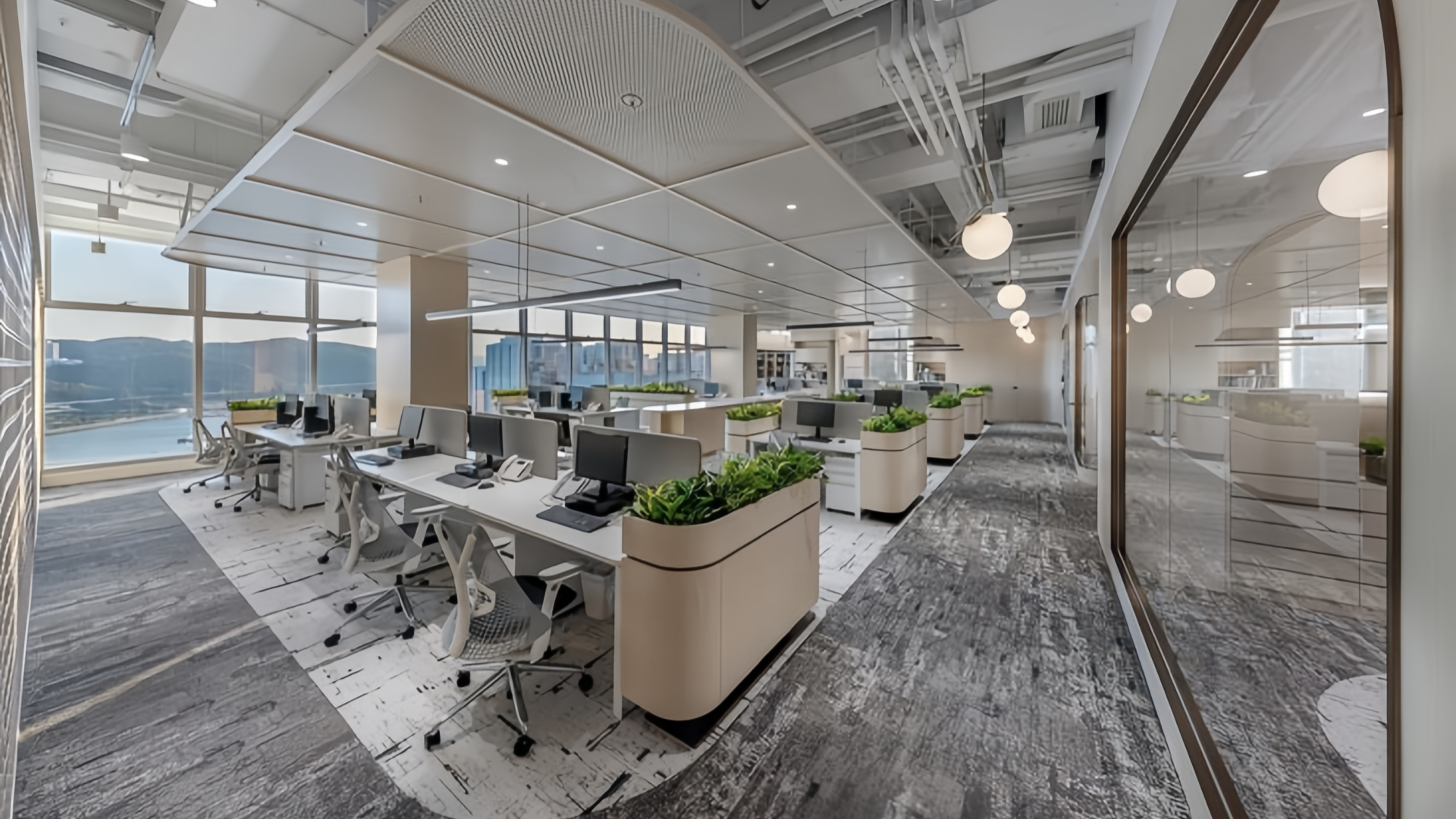 conception de bureau d'espace de travail