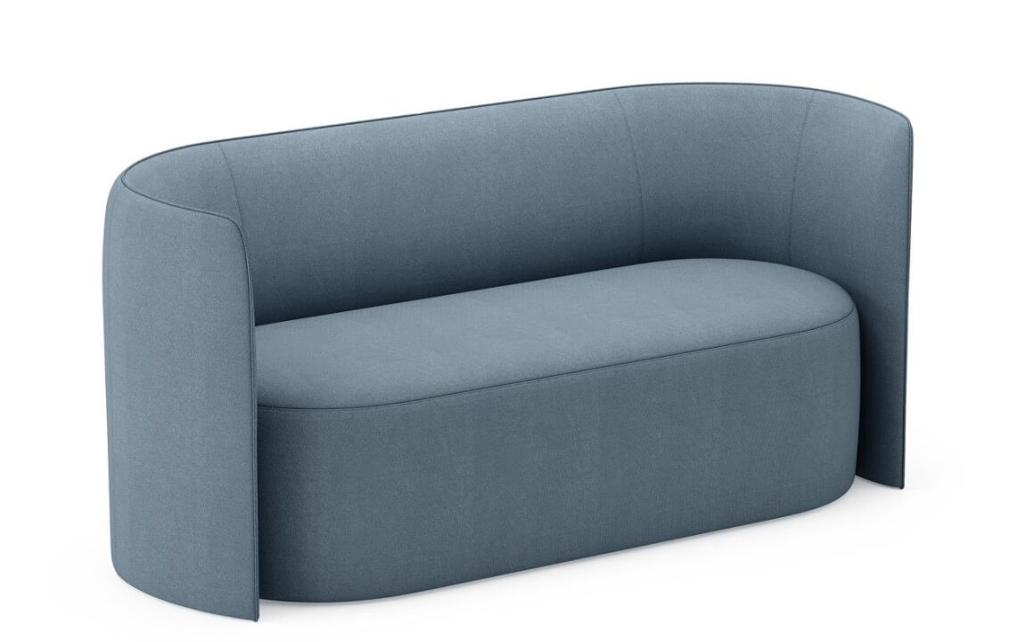 Canapé de salon modulable en tissu bleu