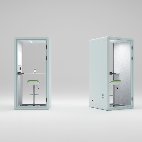 Cabine téléphonique de bureau bleu clair HongYe pour espace de confidentialité pour une seule personne