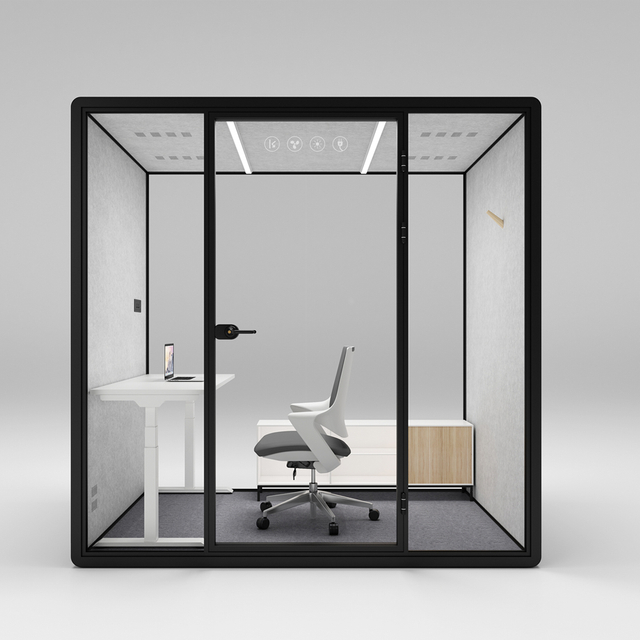 HongYe Office Pods en noir pour les réunions de 5 personnes