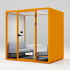 HongYe Office Pods en orange pour les réunions de 5 personnes