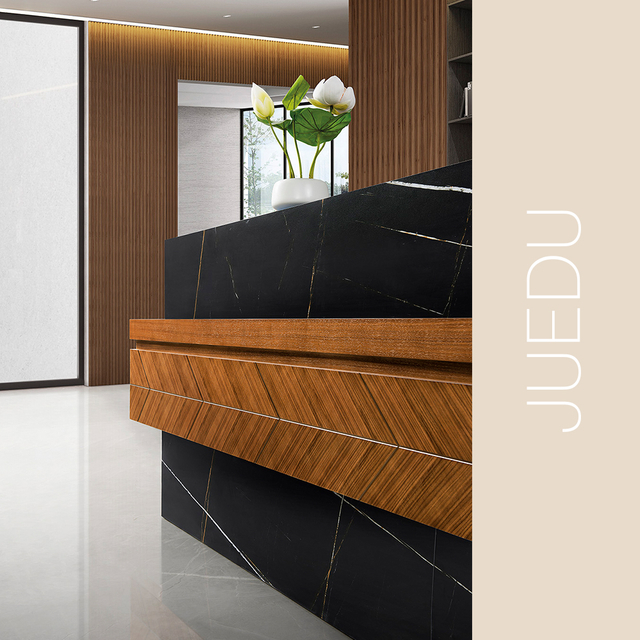 Bureau de réceptionniste moderne avec tiroirs