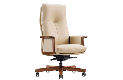 Fauteuil de direction de bureau de luxe avec accoudoirs