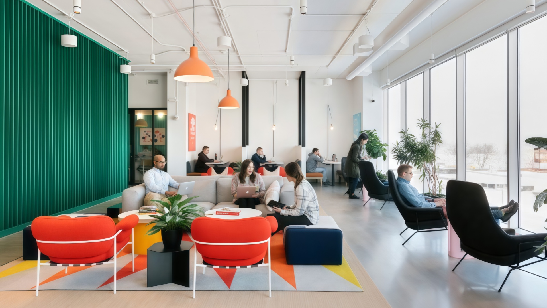 Am&eacute;nagement de bureau de style coworking