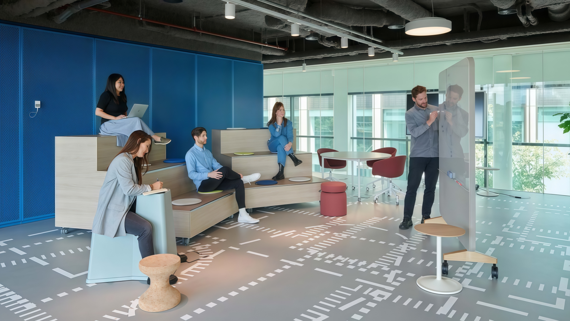 Id&eacute;es de conception de bureau pour des espaces de travail collaboratifs