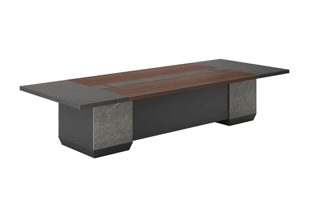 Table de salle de conférence en bois moderne pour bureau