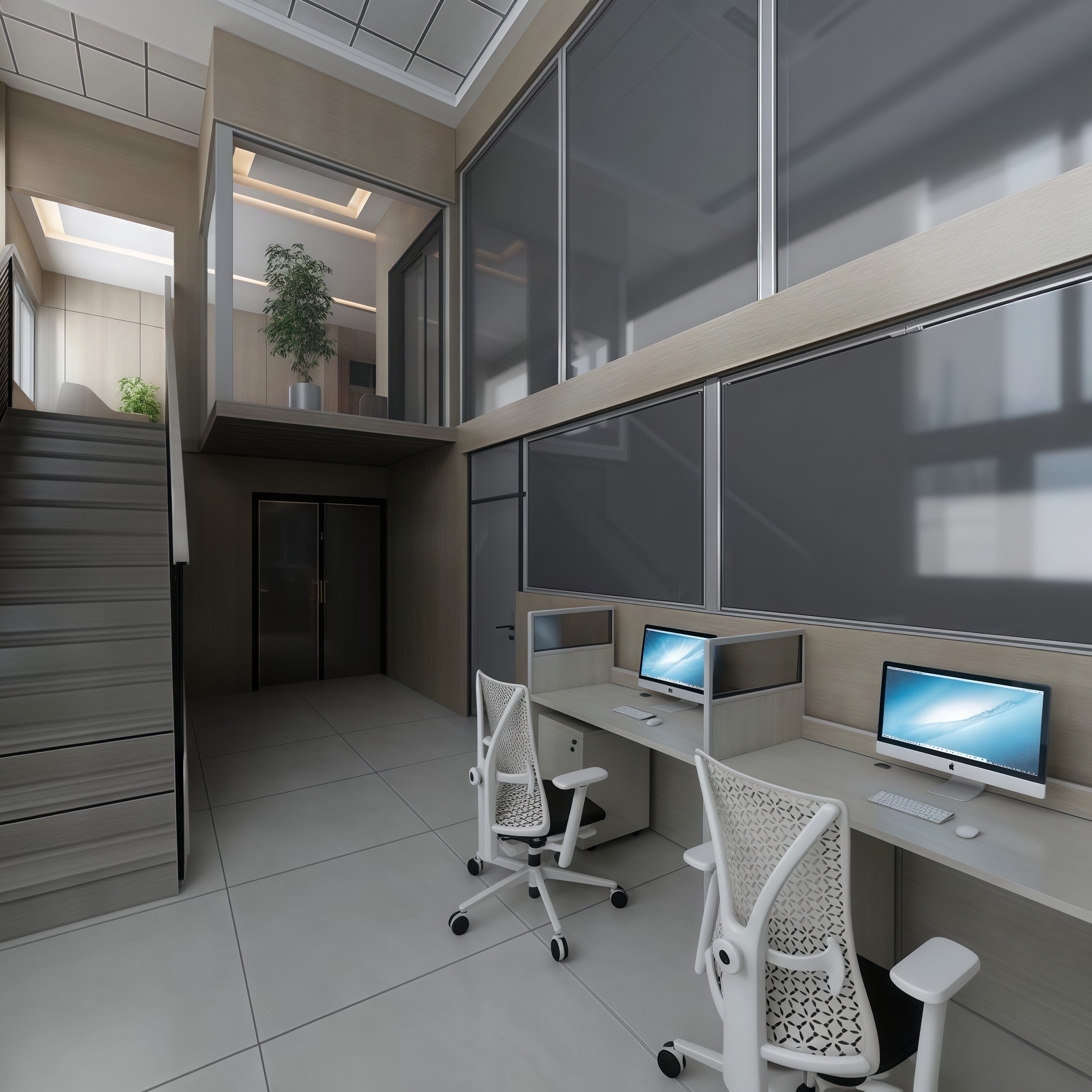 poste de travail de bureau