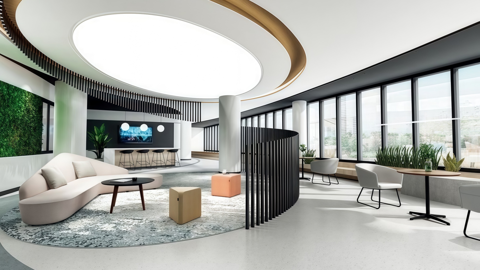 conception d'espace public de bureau