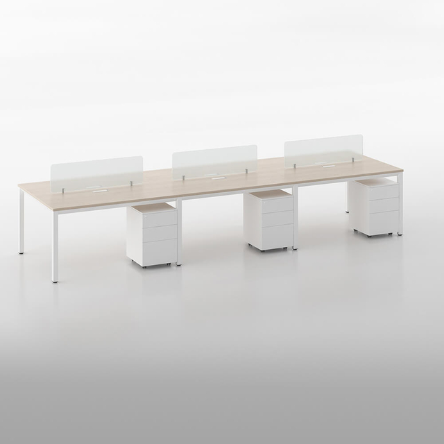 Poste de travail de bureau pour 6 personnes