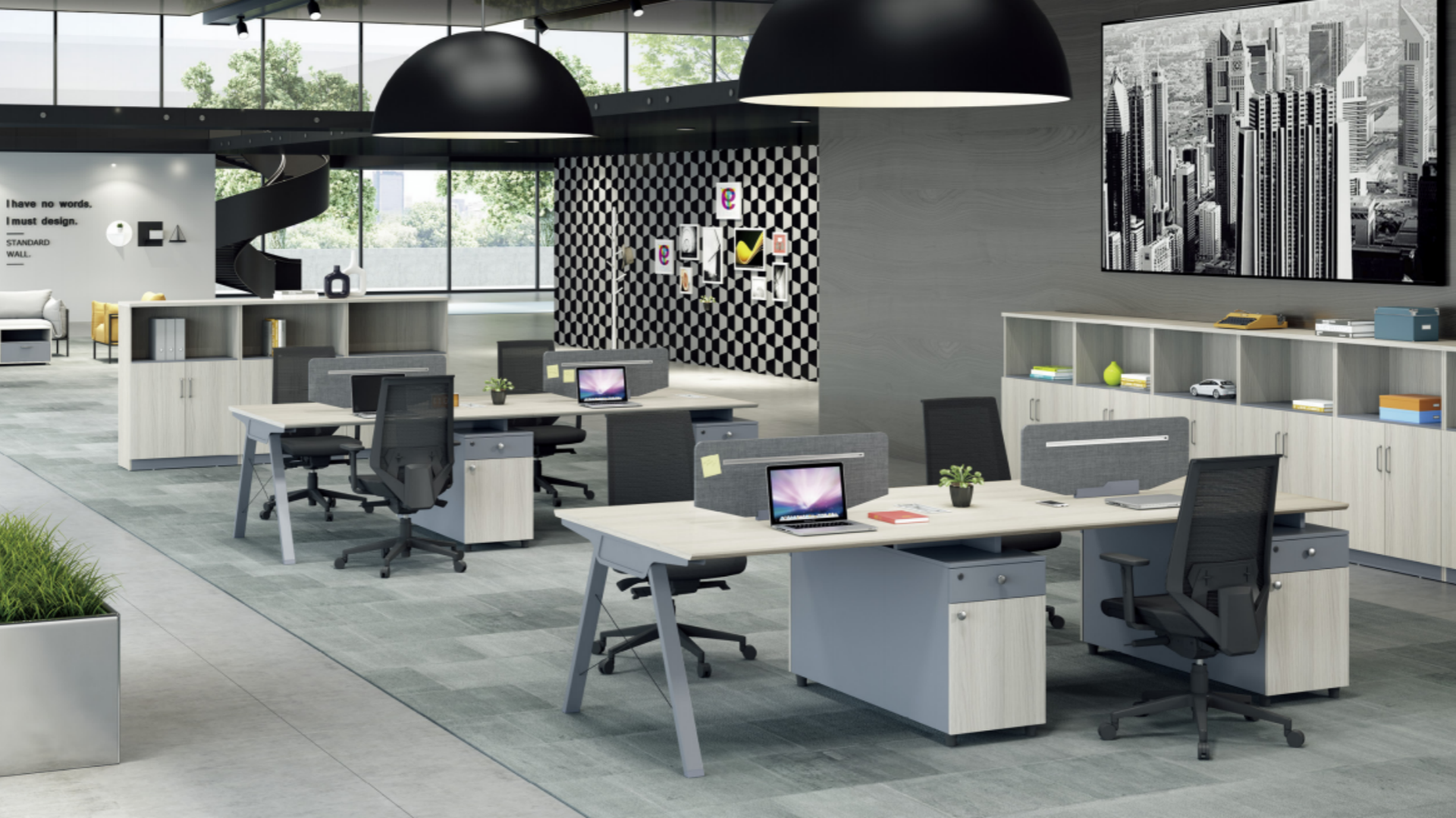 Postes de travail de bureau modernes à cinq tendances : solutions flexibles, ergonomiques et élégantes du principal fournisseur de mobilier de bureau