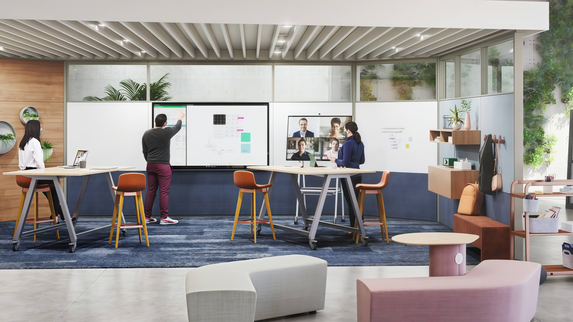 &eacute;cosyst&egrave;mes de collaboration de bureau hybrides