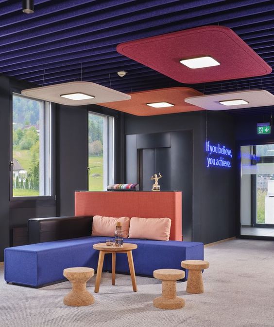 combinaison color&eacute;e de mobilier de bureau
